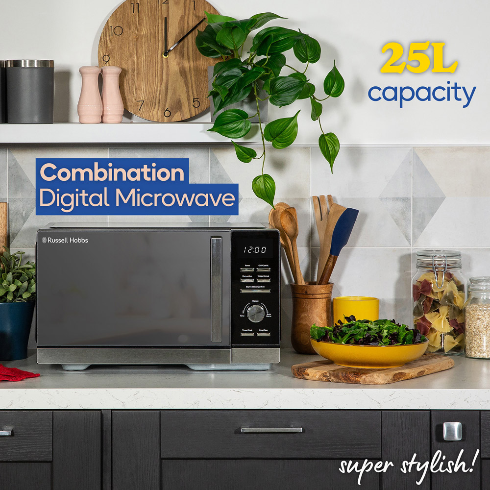 Russell Hobbs RHM2501B Black 25L Digital Combination Microwave 900W Image 4