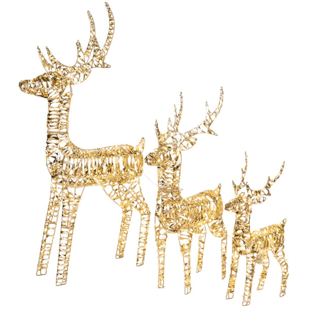 LED Reindeer Family - Gold Image 2
