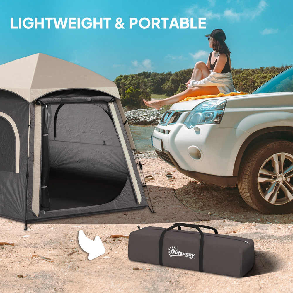 Outsunny 4 Person Instant Easy Setup Dome Camping Tent Dark Grey Image 8