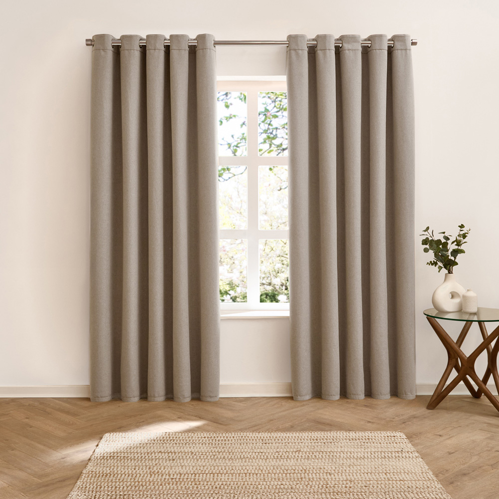 Furn Verso Green Reversible Suede-Look Blackout Eyelet Curtains 229 x 229cm Image 5
