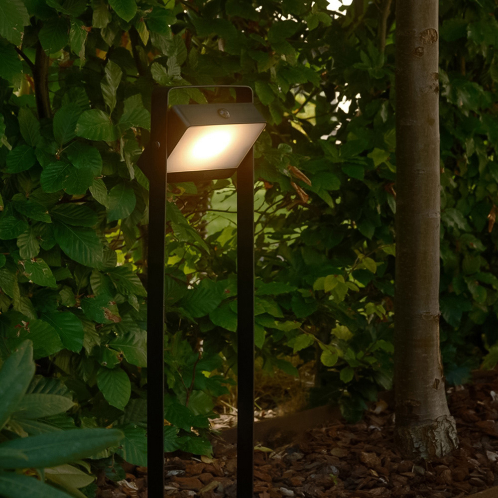 Nordlux Saulio Black Solar Tiltable Head Garden Light with Motion Sensor Image 2