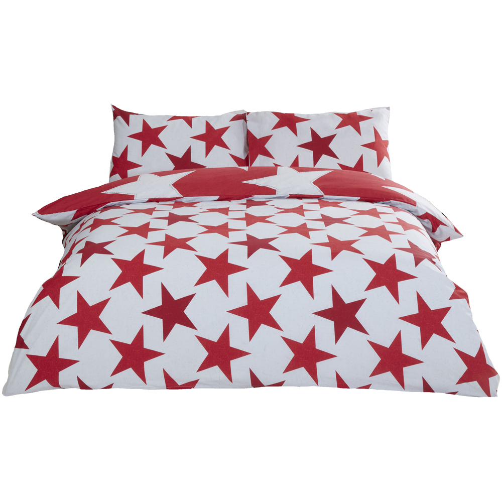 Rapport Home King Size Red All Stars Duvet Set Image 3