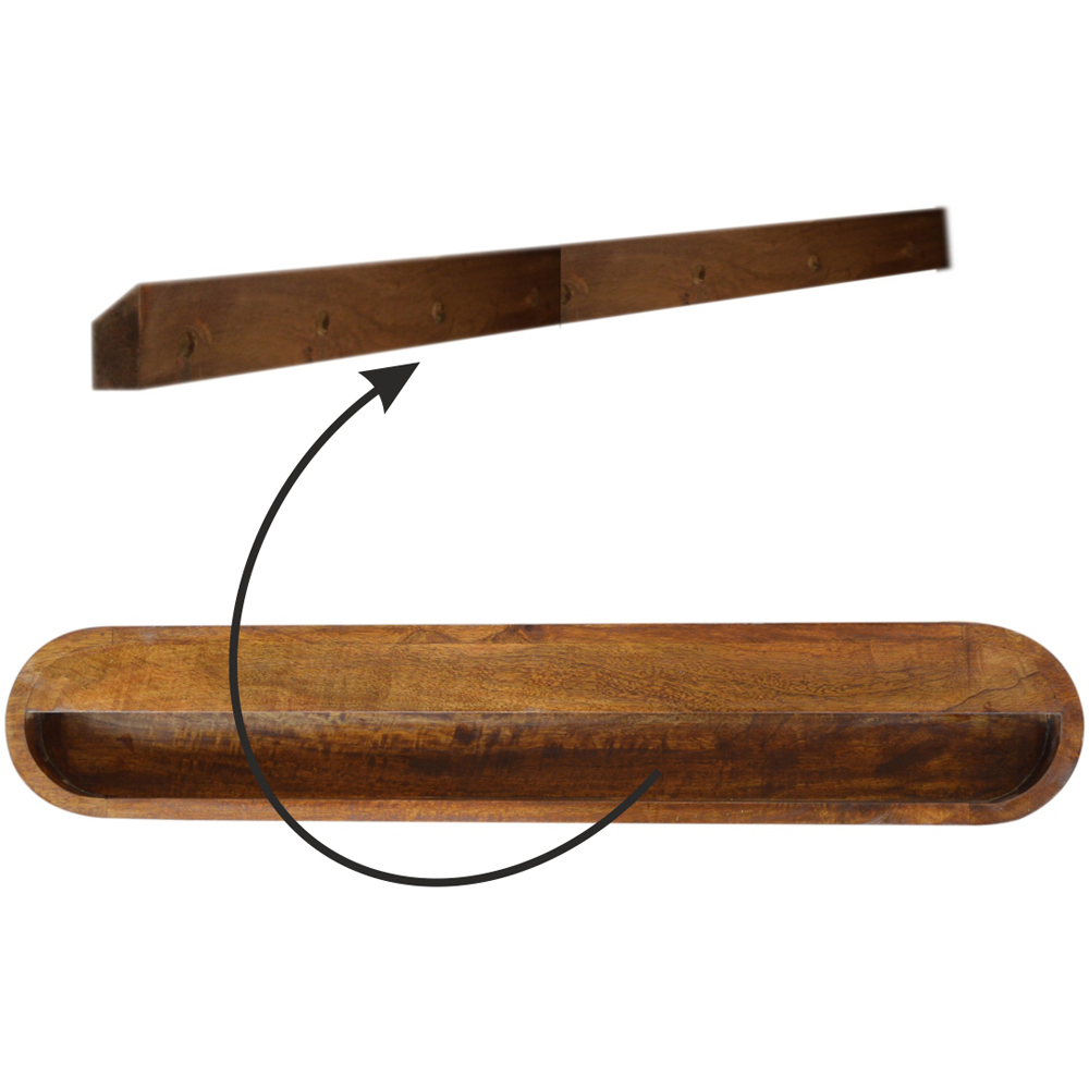 Artisan Furniture London Chestnut 2 Drawer Solid Wood Floating Console Table Image 6