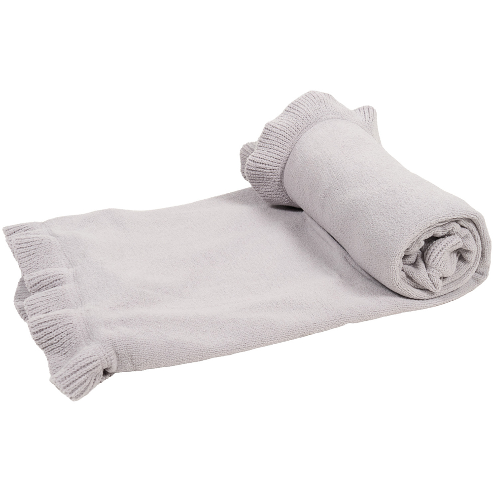 Sadie Ruffle Edge Throw Grey Image 4