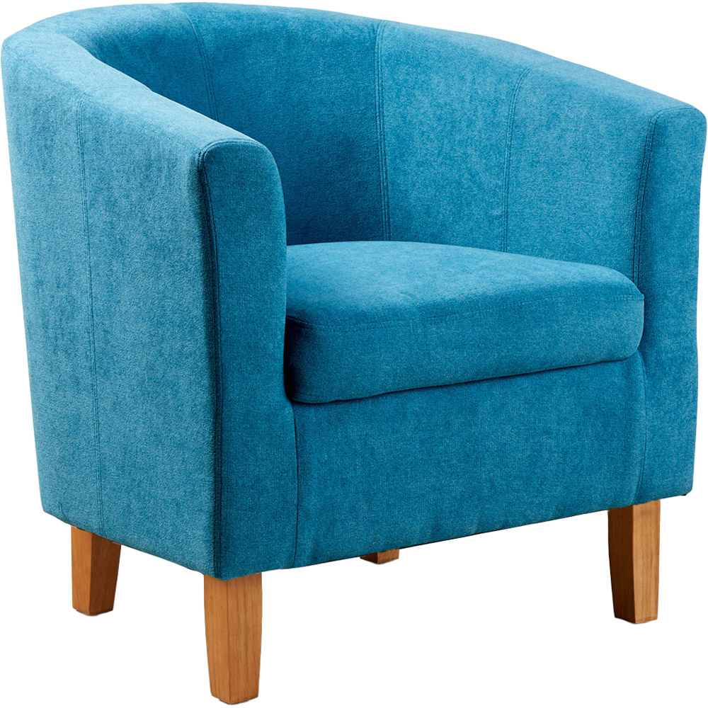 Home Source Bedford Teal Padded Tub Chair Image 2