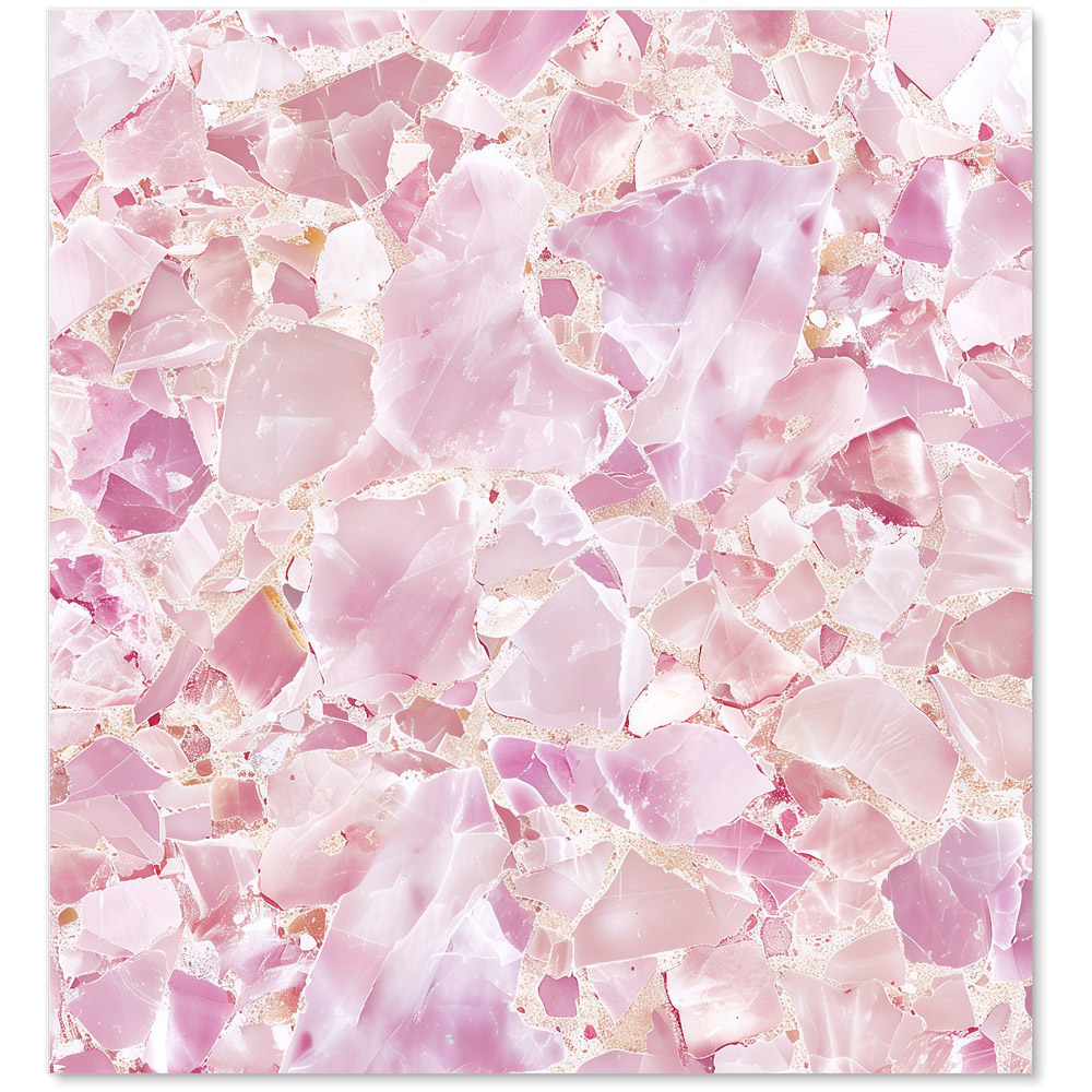 Warren Reed Designer Light Pink Quartz Effect Glass Kitchen Splashback 65 x 60cm Image 2