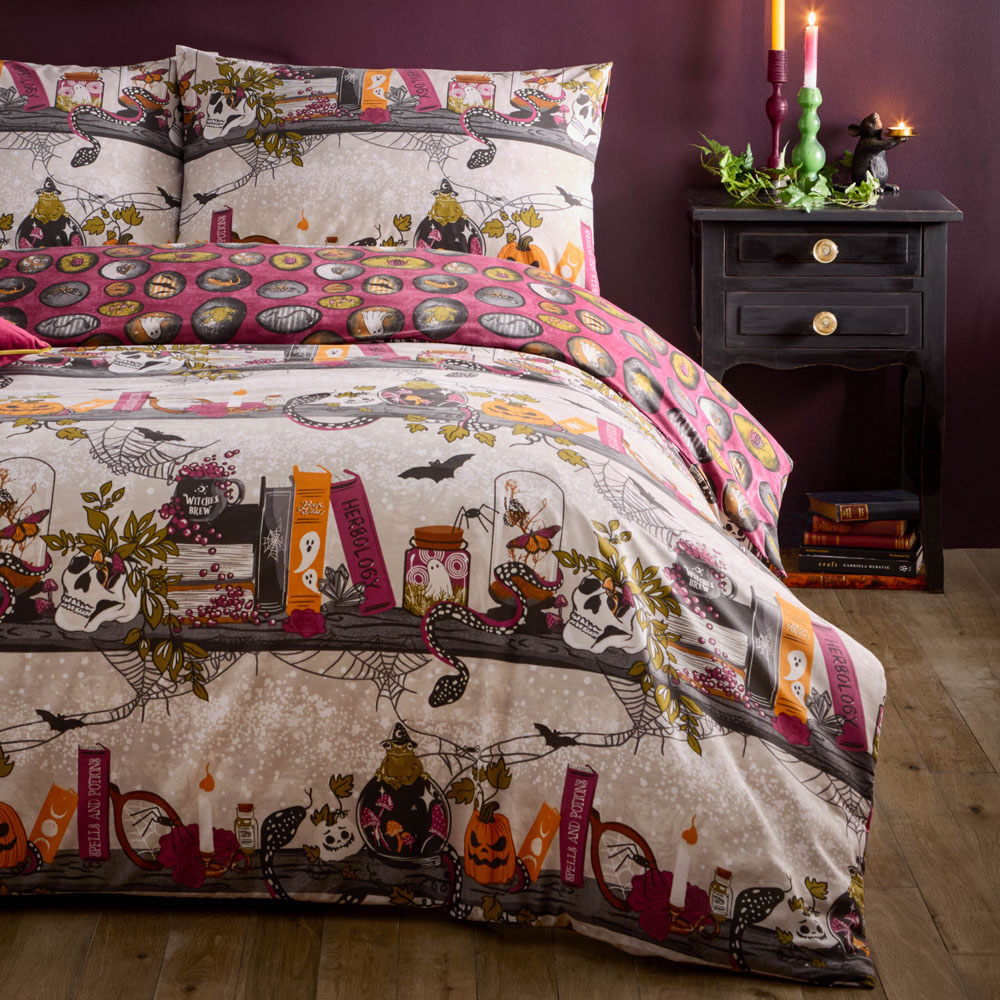 Furn Double Witchy Tales Printed Reversible Duvet Set Image 3
