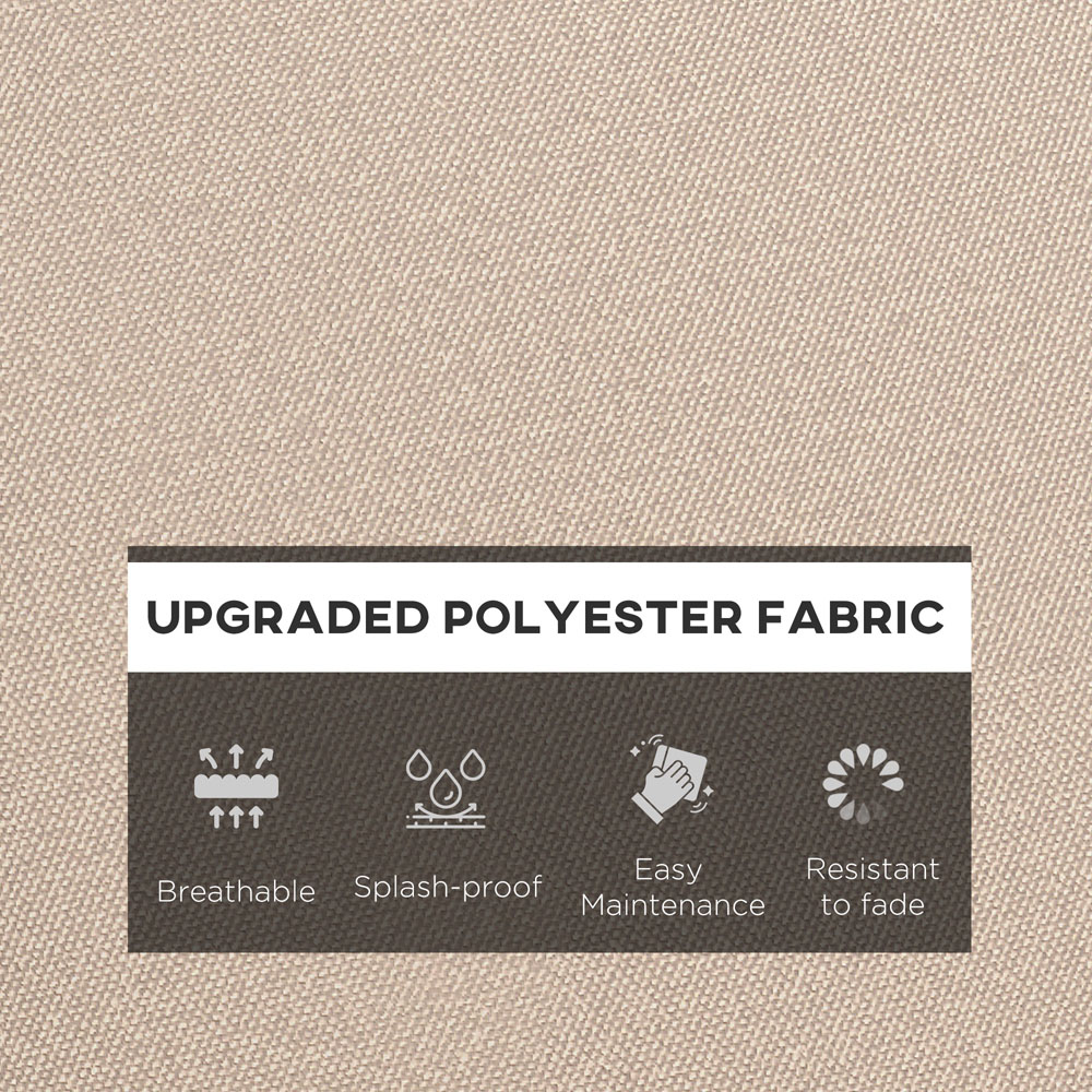 Outsunny Beige Back and Seat Replacement Cushion Set Image 4