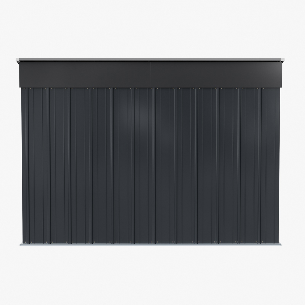 Living and Home 10 x 5ft Black Metal Pent Garden Storage Shed Image 4