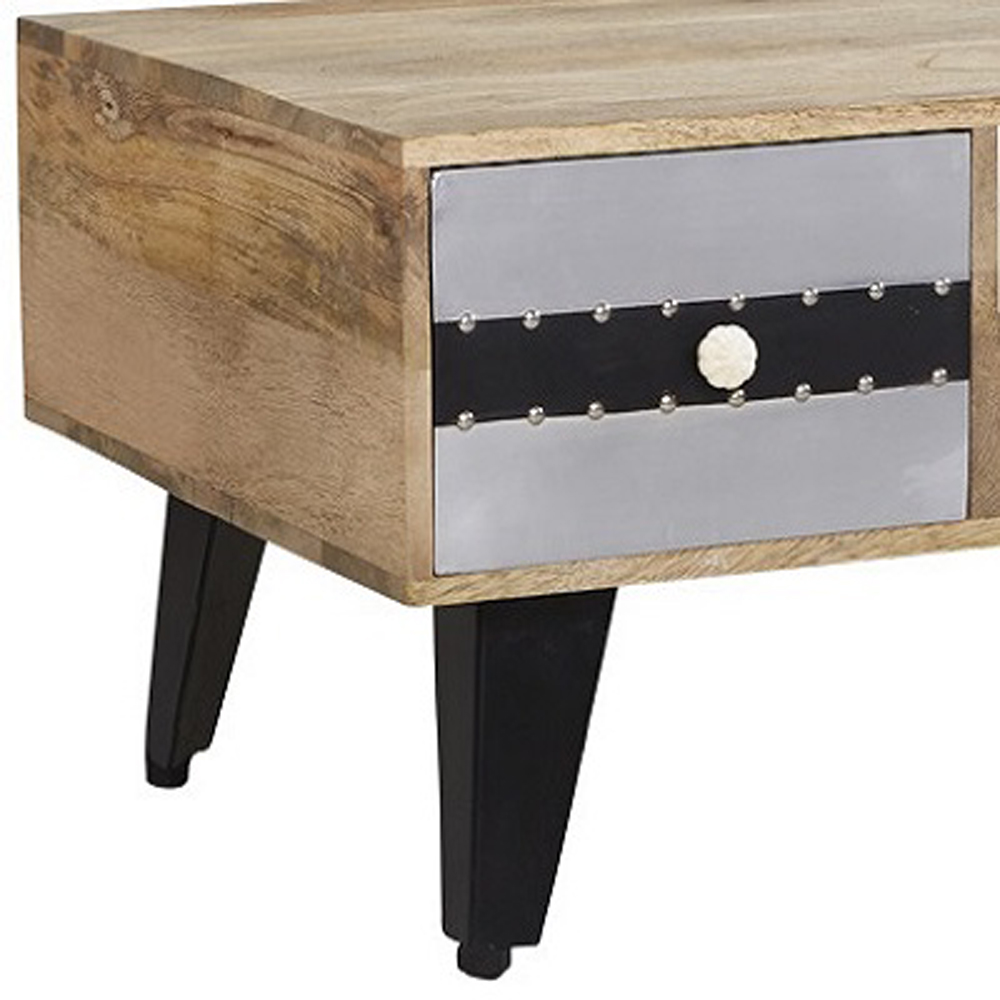 Brooklyn Monaco 2 Drawer Single Shelf Coffee Table Image 3