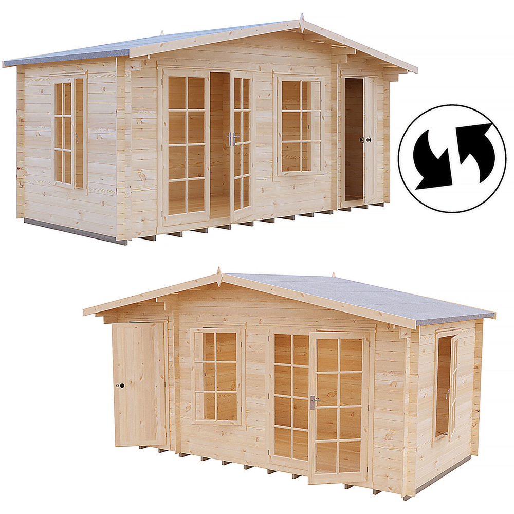 Shire Bourne 16 x 10ft Apex Garden Log Cabin Image 5