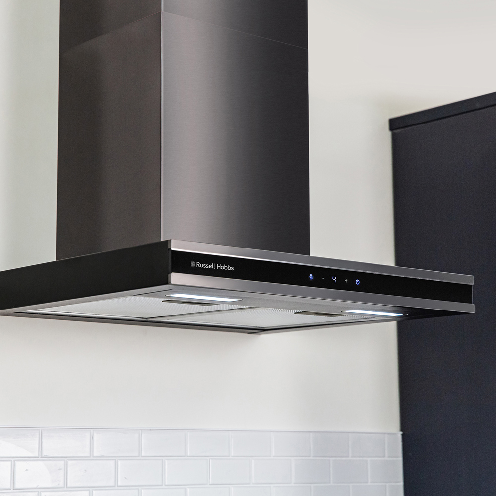 Russell Hobbs RHGCH603DS Midnight Collection 60cm T-Shaped Chimney Cooker Hood Image 2