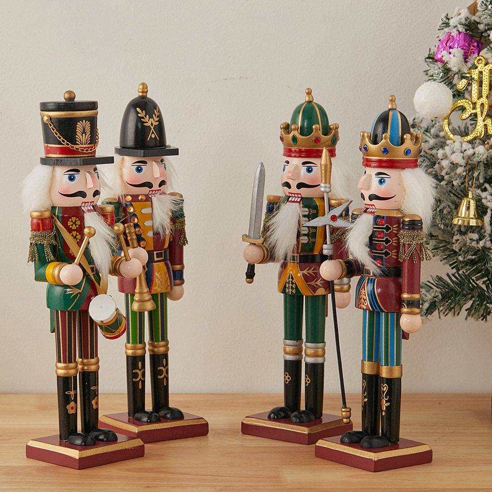 Living and Home Wooden Nutcracker Soldier Christmas Ornament Image 8