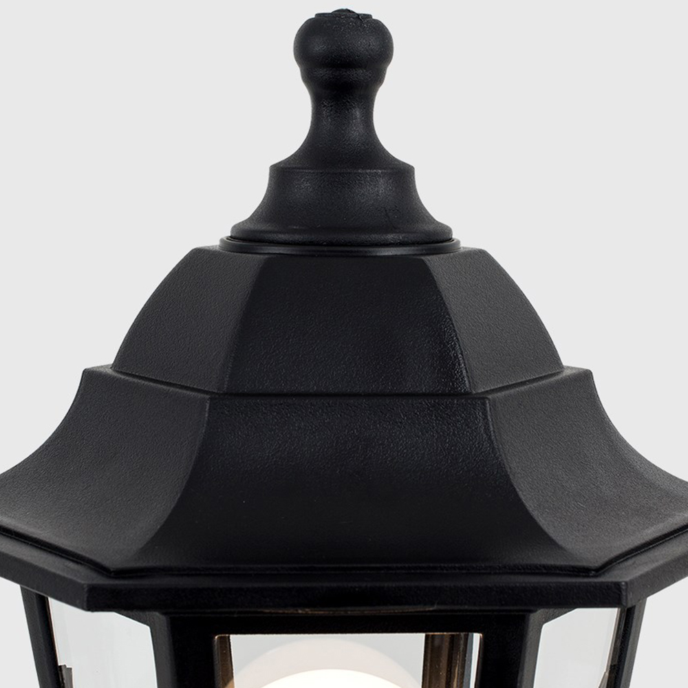 ValueLights Mayfair Black Warm White Bulb Bollard Light with Image 3