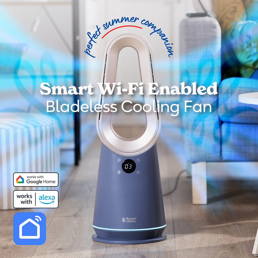 Russell Hobbs Opulence Smart Oscillating Bladeless Cooling Fan with Remote Image 3