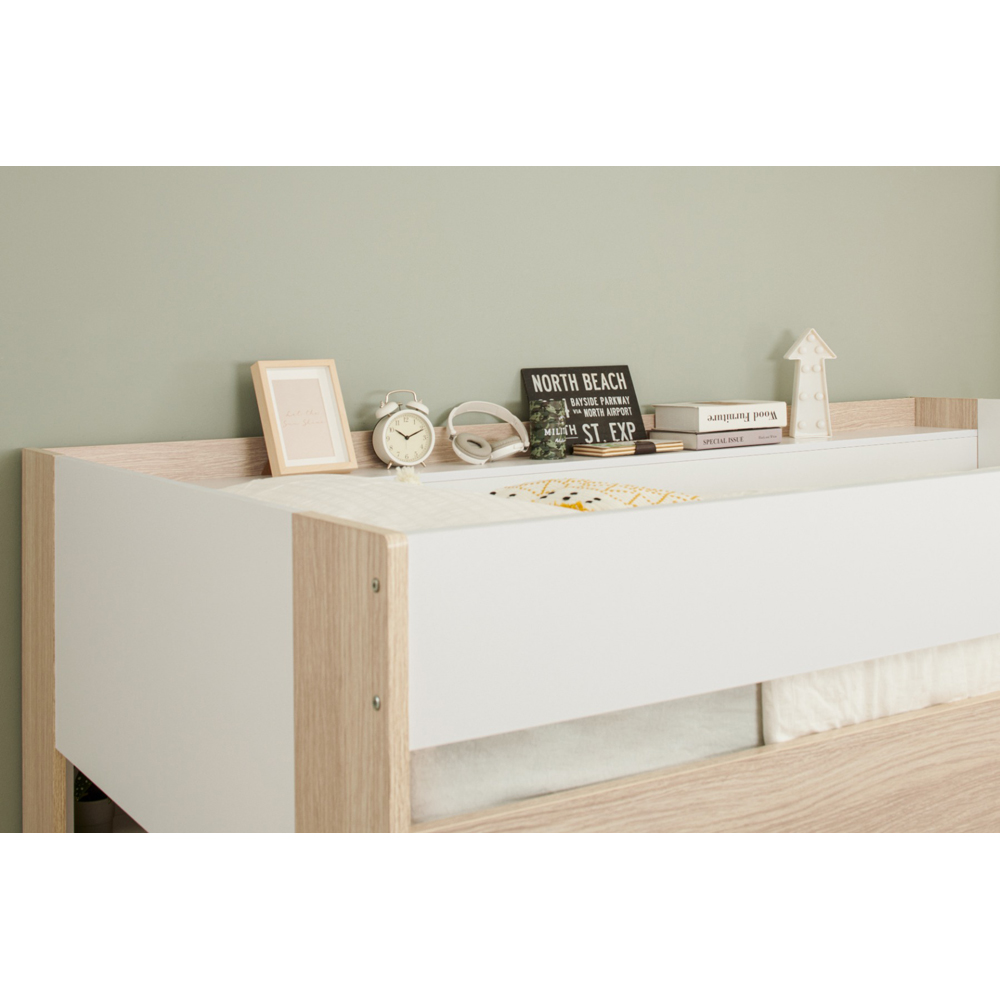 Flair Hampton White and Oak L Shape Bunk Bed Image 4