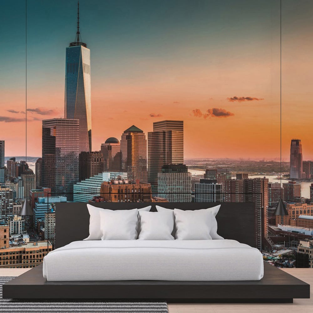 A.S Creation Manhattan Skyline Digital Mural Image 1
