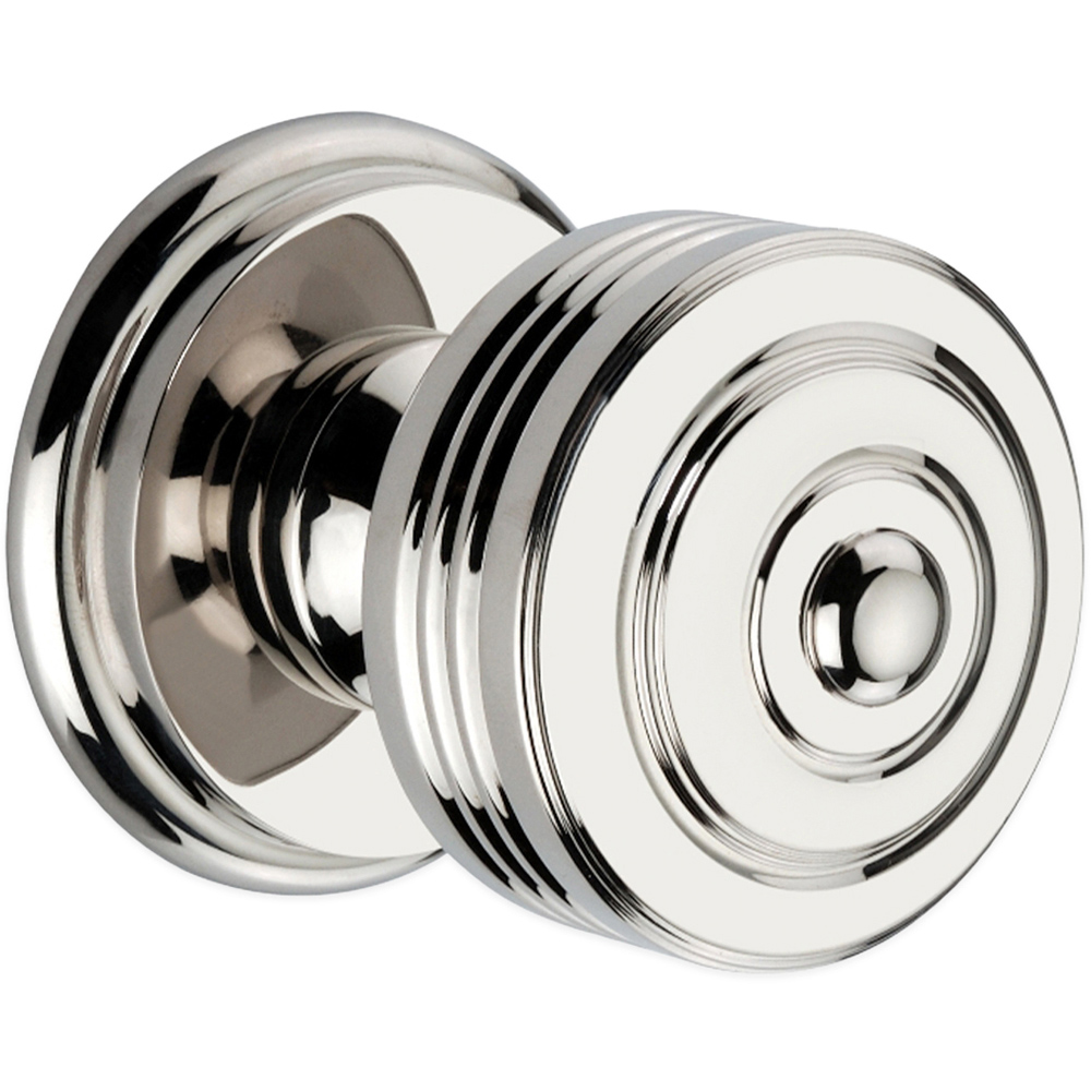 Spira Brass Polished Nickel Carter Mortice Door Knob 2 Pack Image 3