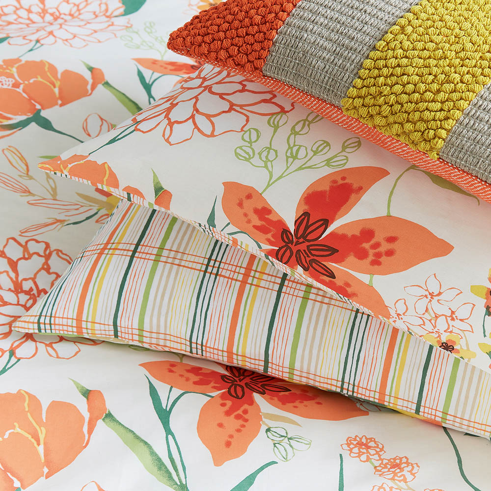 Helena Springfield Bella Super King Size Mango Duvet Set Image 3