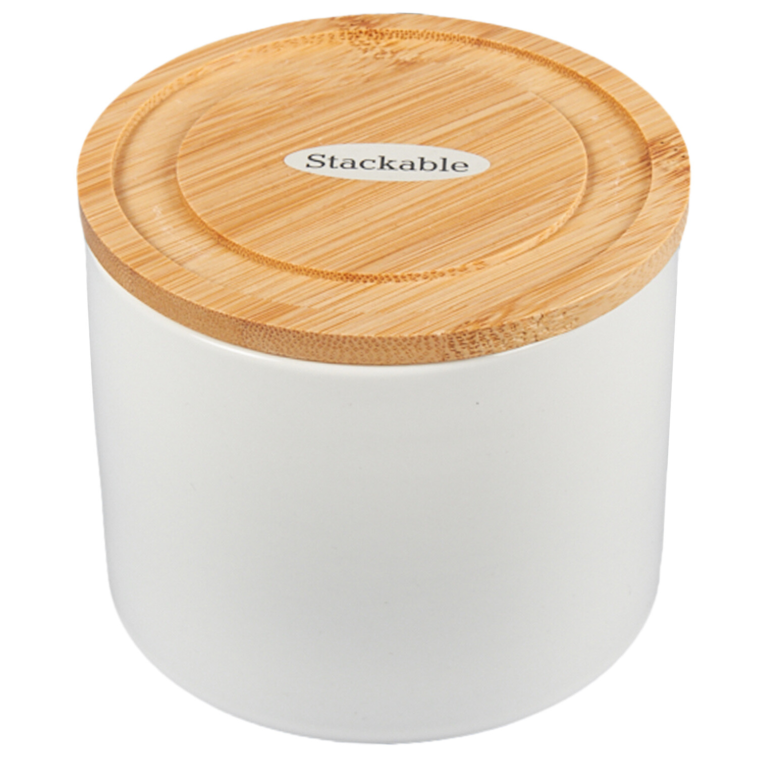 Stacking Canister - Whte Image 2