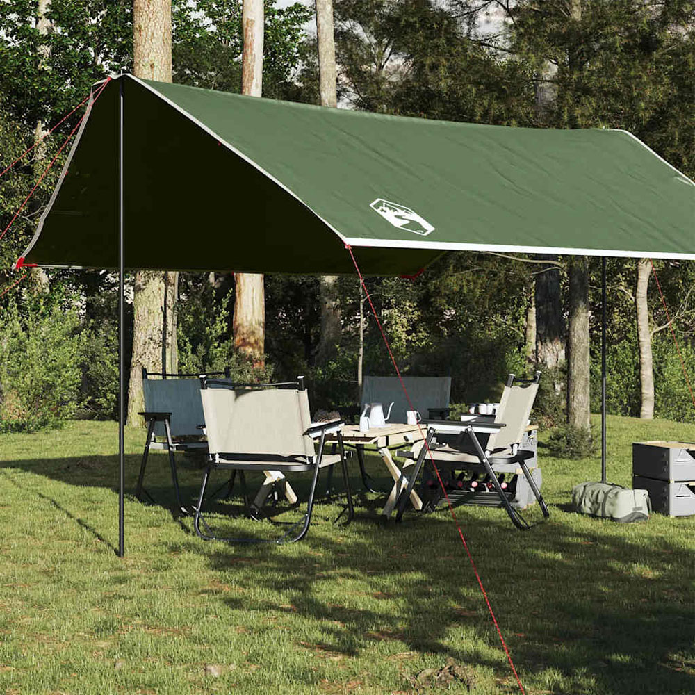 Walplus Waterproof Oxford Camping Tarp Shelter Green 2.1 x 3.8 x 4.3m Image 2