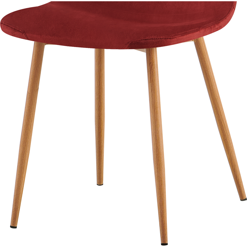 DS Living Luxe Set of 2 Madder Brown Wood Printed Coating Dining Chairs Image 4