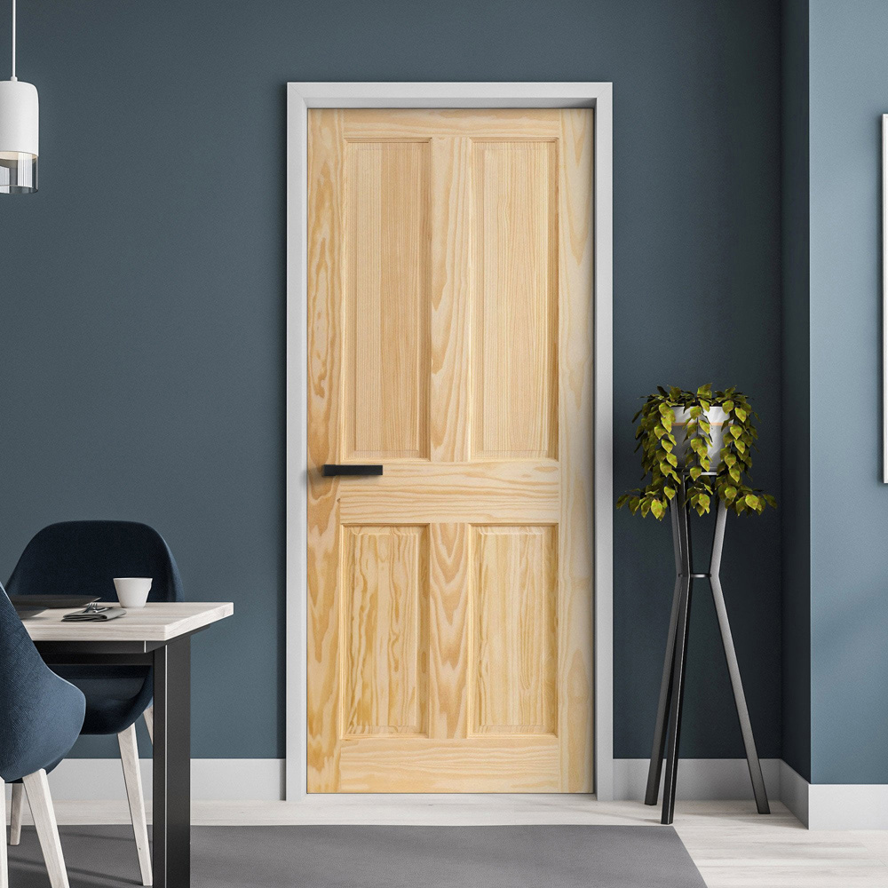 Malton Clear Pine 4 Panel Internal Door 1981 x 711 x 35mm Image 2