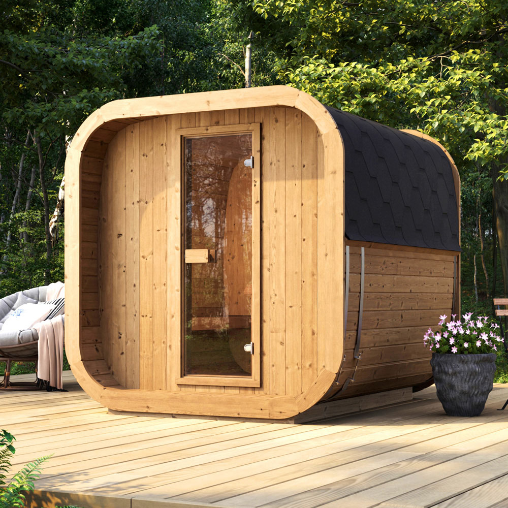 Stjarna Icon 200S Black Thermowood Outdoor Sauna 6.8 x 6.5ft Image 2