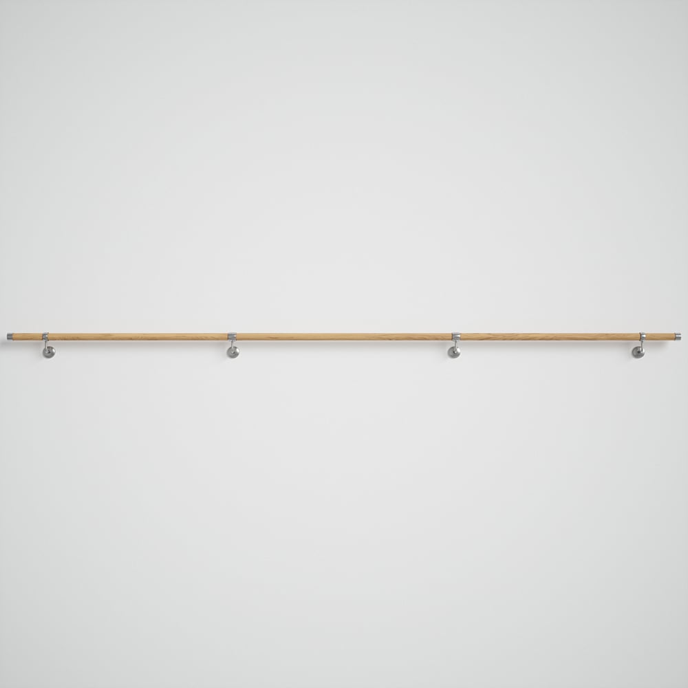 Woodworx Oak Wood Stair Hand Rail Kit 3.6m Image 2