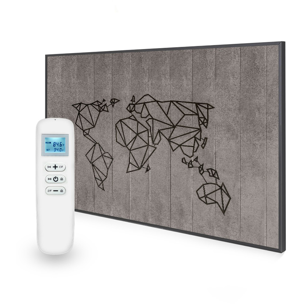 Mirrorstone Nexus World Map Picture Wi-Fi Infrared Heating Panel 900W 795 x 1195mm Image 3