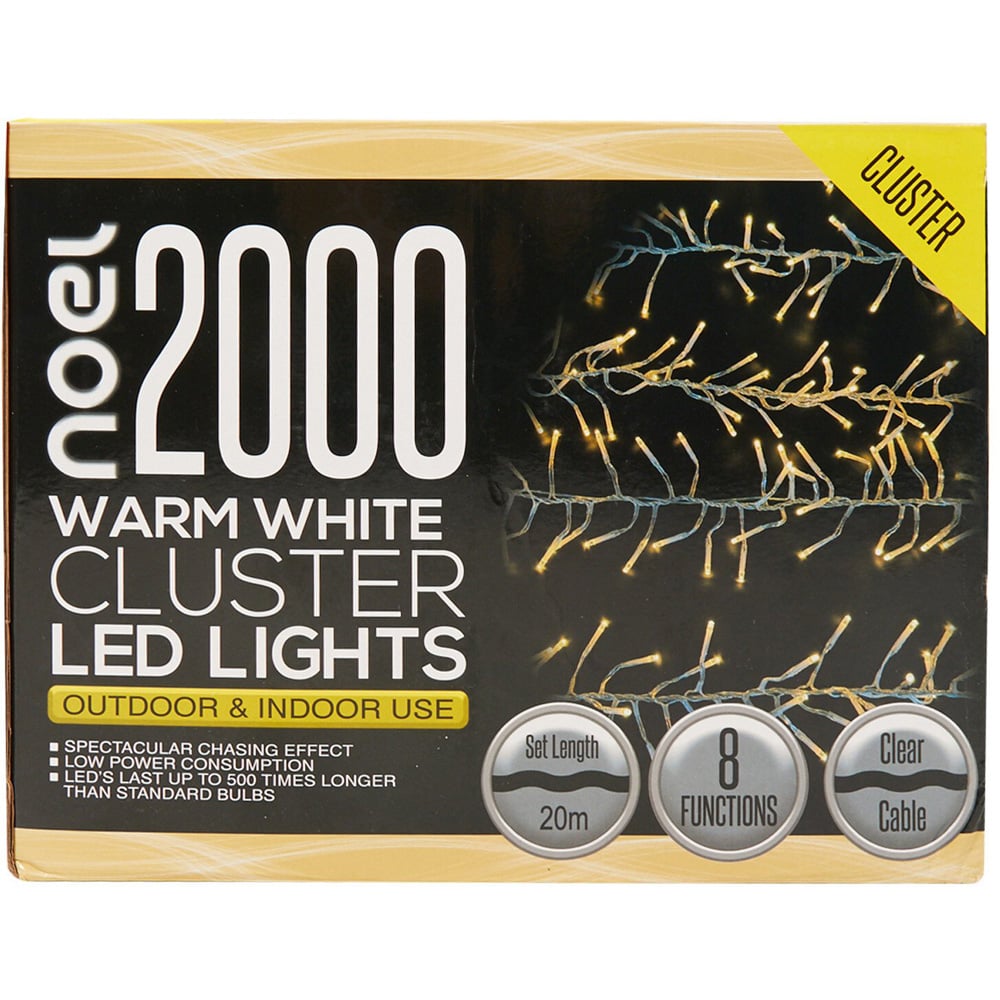 2000 Cluster LED Lights Warm White Image 4