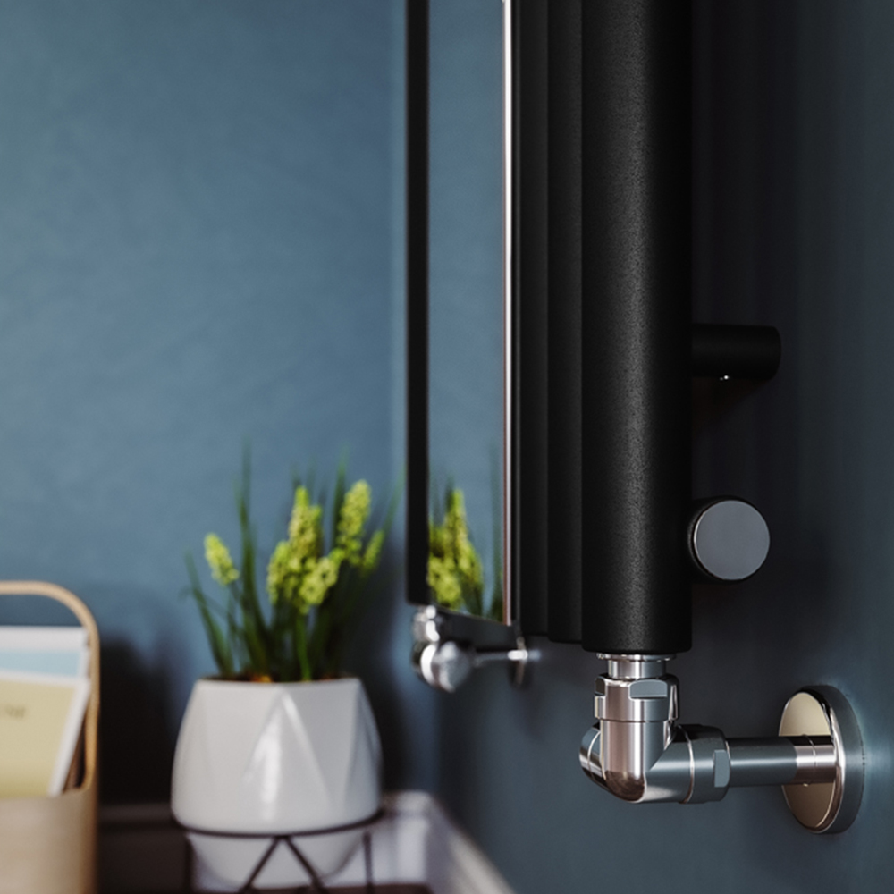 Terma Rolo Mirror 2854 BTU Heban Black Radiator 1800 x 590mm Image 6