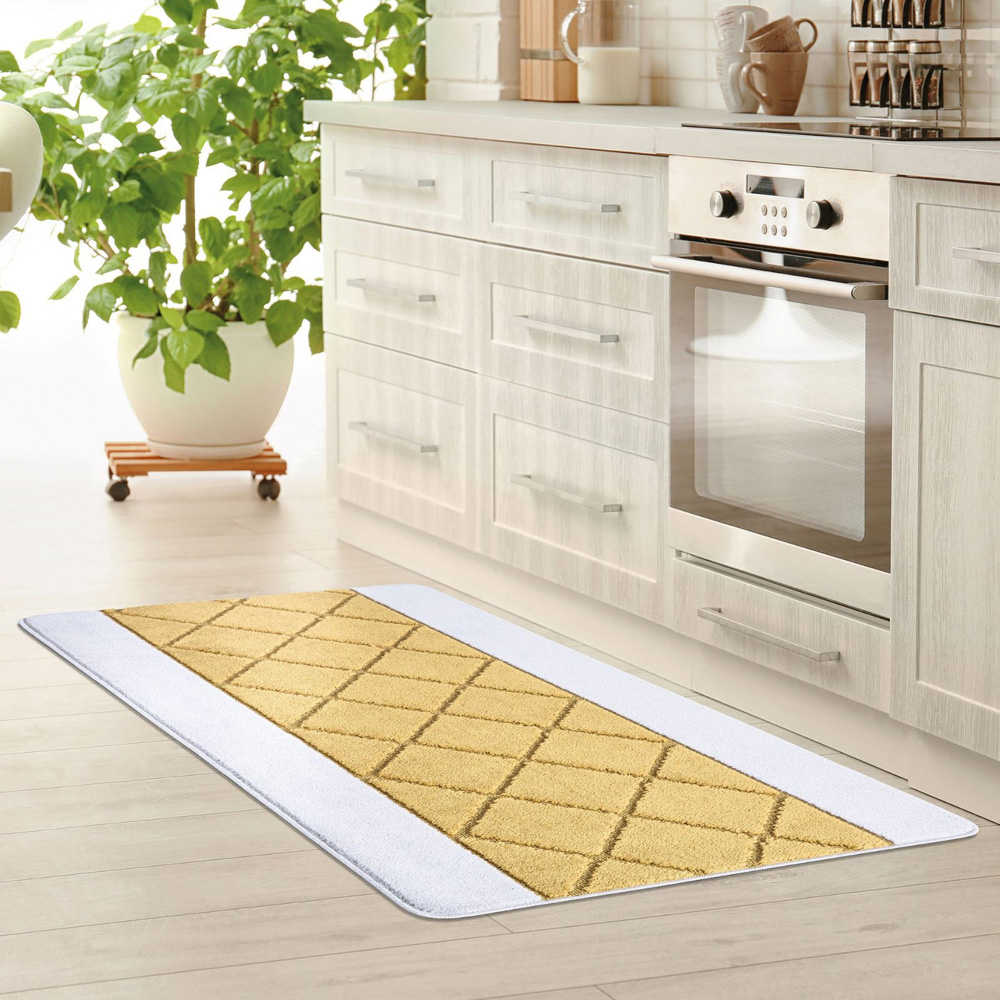 Smart Living Carmela Ochre Gel Back Non-Slip Door Mat 50 x 80cm Image 3
