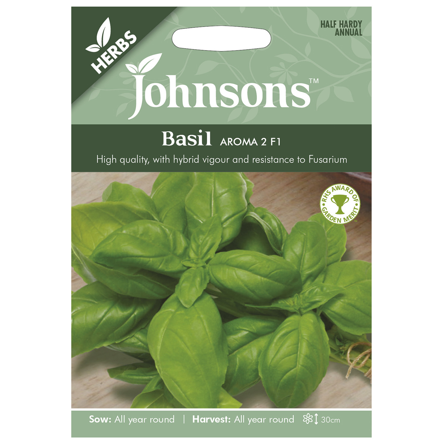 Johnsons Pack of Aroma 2 F1 Basil Seeds Image