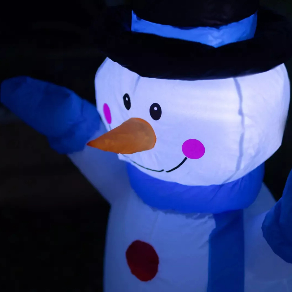 Marco Paul Red LED Inflatable Snowman Christmas Decoration 4ft Image 3