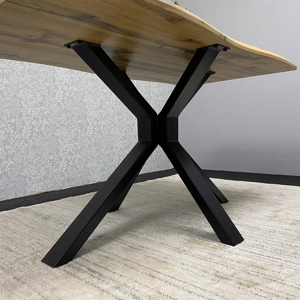 Portland 5 Seater Velvet Wooden Dining Set with Bench Brown Grey and Black Image 5