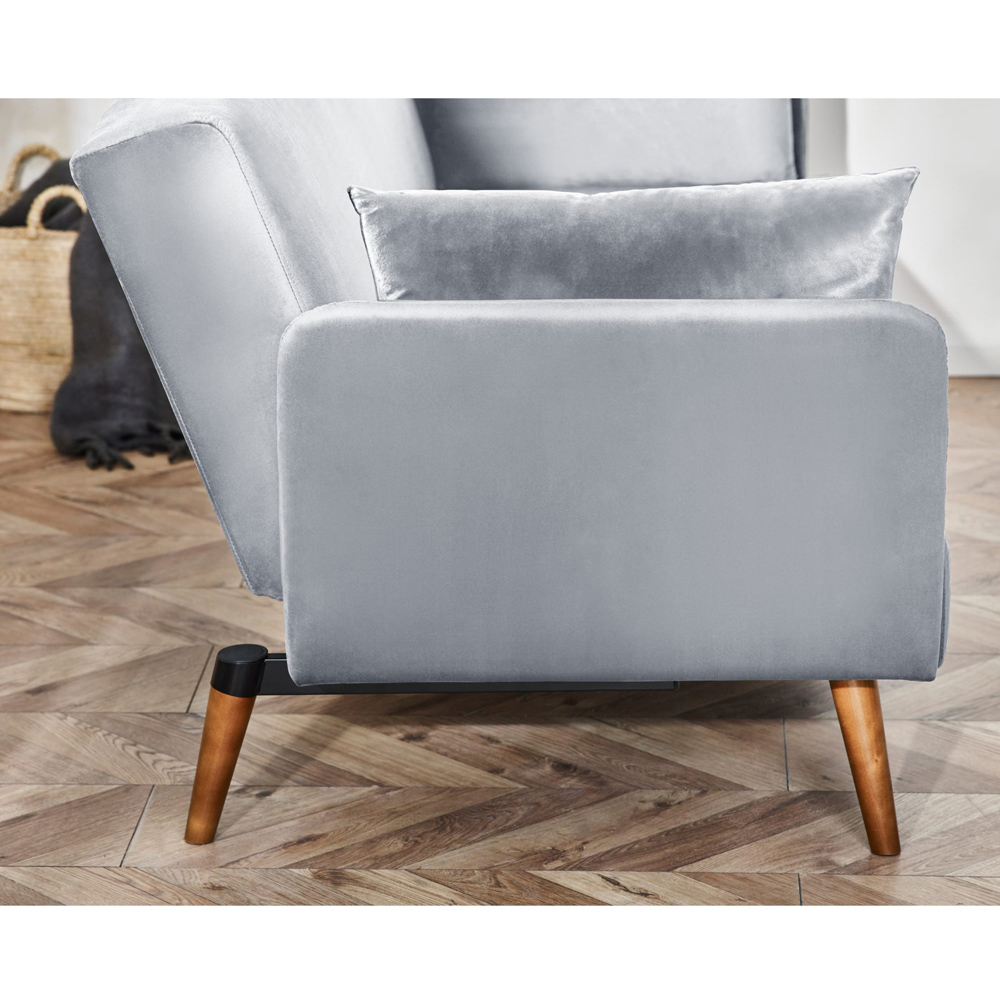 Julian Bowen Andi 3 Seater Grey Fabric Sofa Bed Image 8