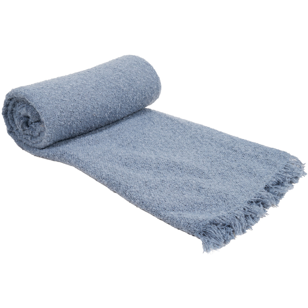 Somersby Boucle Throw Blue Image 4
