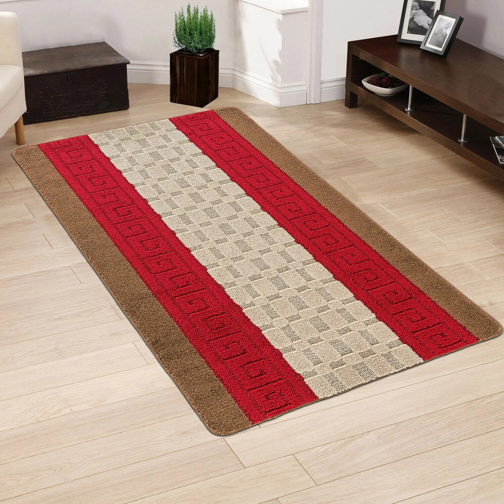 Smart Living Brown and Red Gel Back Non-Slip Mat 60 x 110cm Image 2