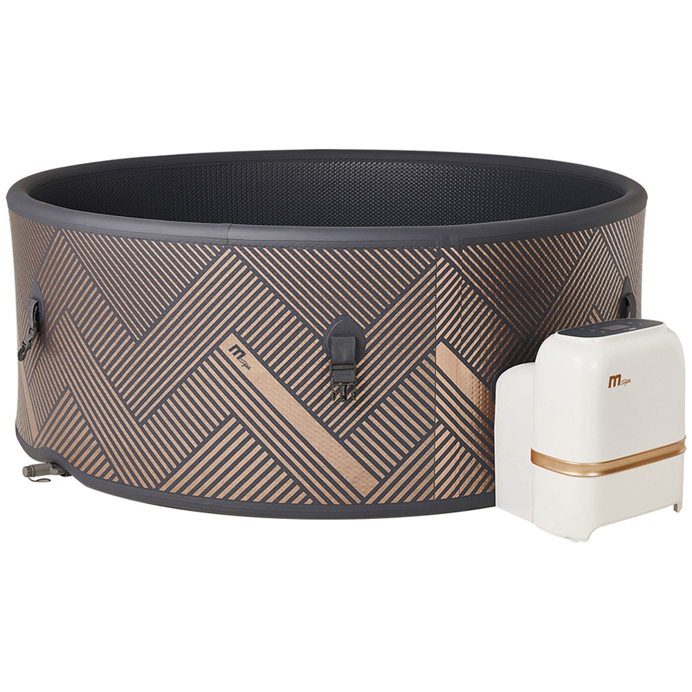 MSpa Verto Mono-Eco 6 Person Champagne Gold Geometric Pattern Inflatable Hot Tub Image 4