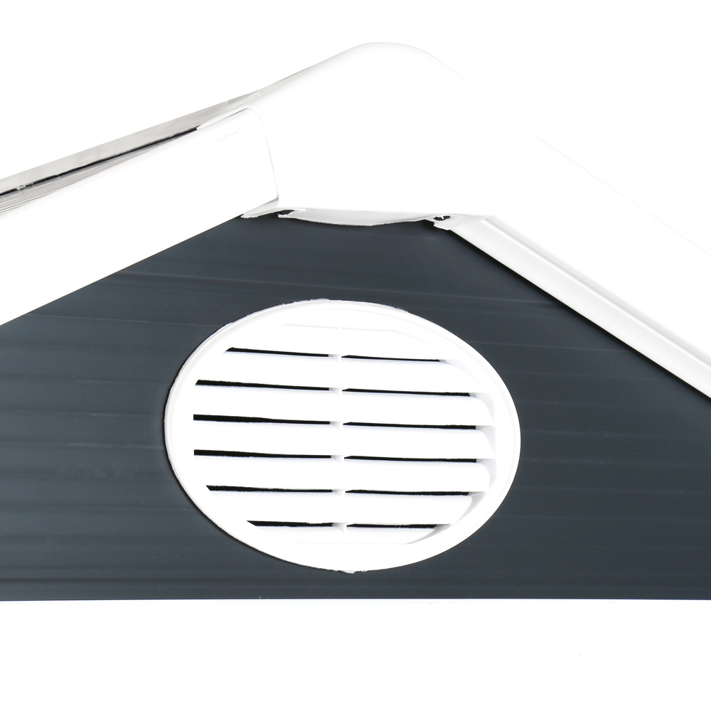 Charles Bentley 4.4 x 3.4ft Grey Plastic Garden Shed Image 7