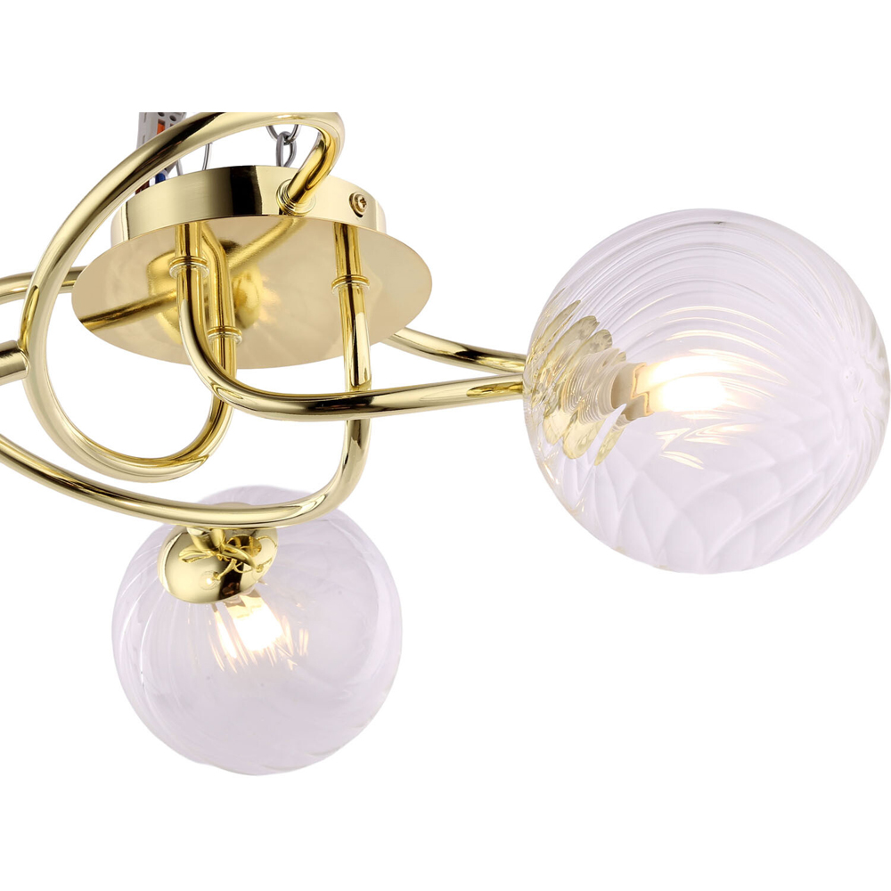 Amelia 3 Way Ceiling Light Fitting Polished Brass Image 7