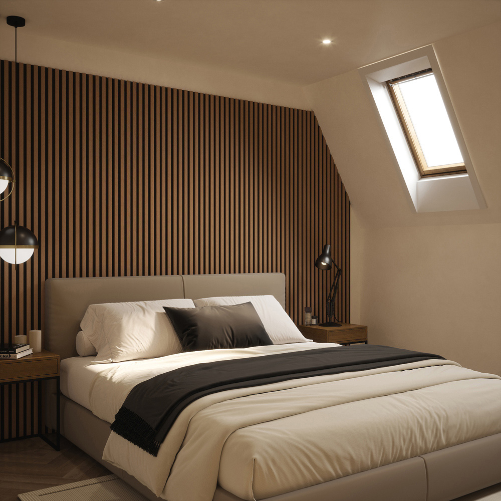 Tuscan Smoked Oak PVC Wrapped Acoustic Wall Panel 240 x 60.8cm Image 6