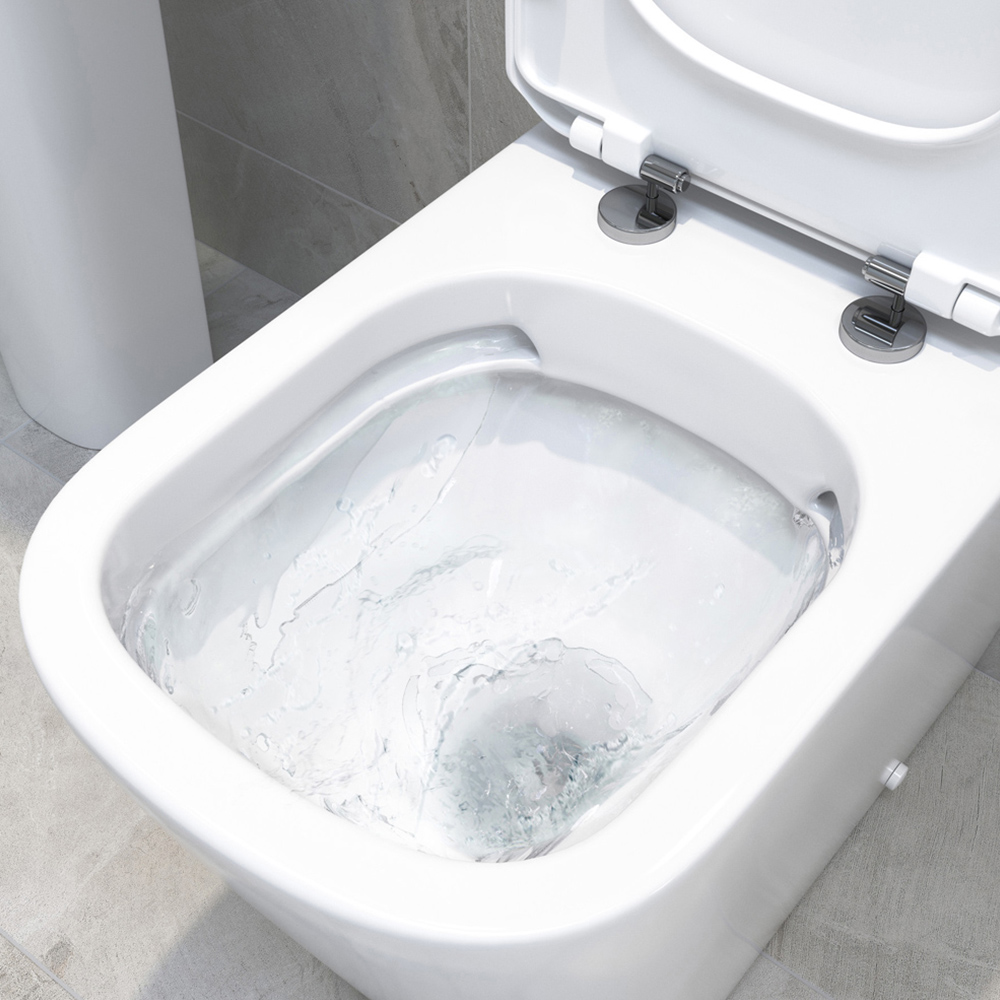 Bathstore Blanca Close Coupled Comfort Height WC and Soft Close Seat with Dual Flush Image 3