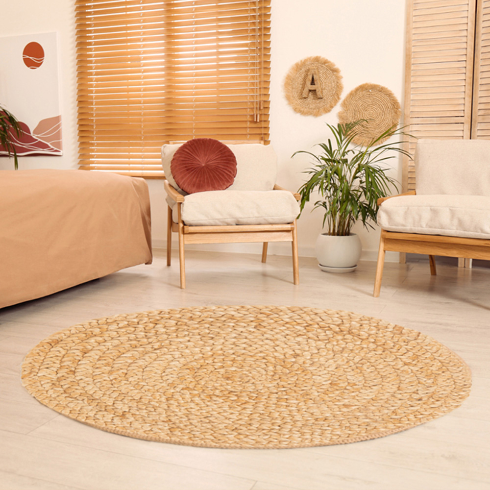 Esselle Home Heaton Natural Jute Circle Rug 120 x 120cm Image 8