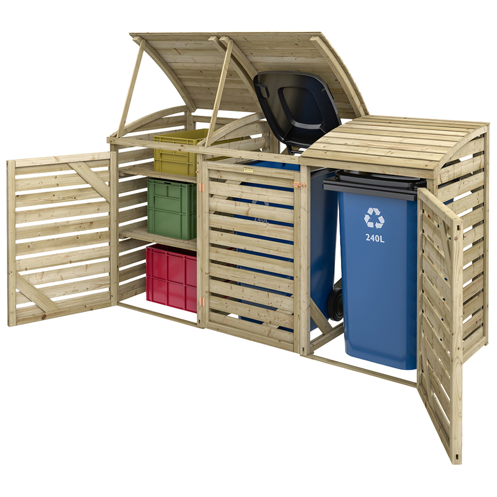 Rowlinson Double Bin Storage Unit with Box Store Image 5