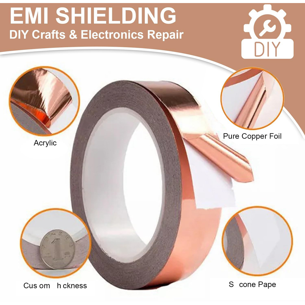 ATEK Self-Adhesive Copper Foil Tape Slug and Snail Barrier 5mm x 25m Image 3