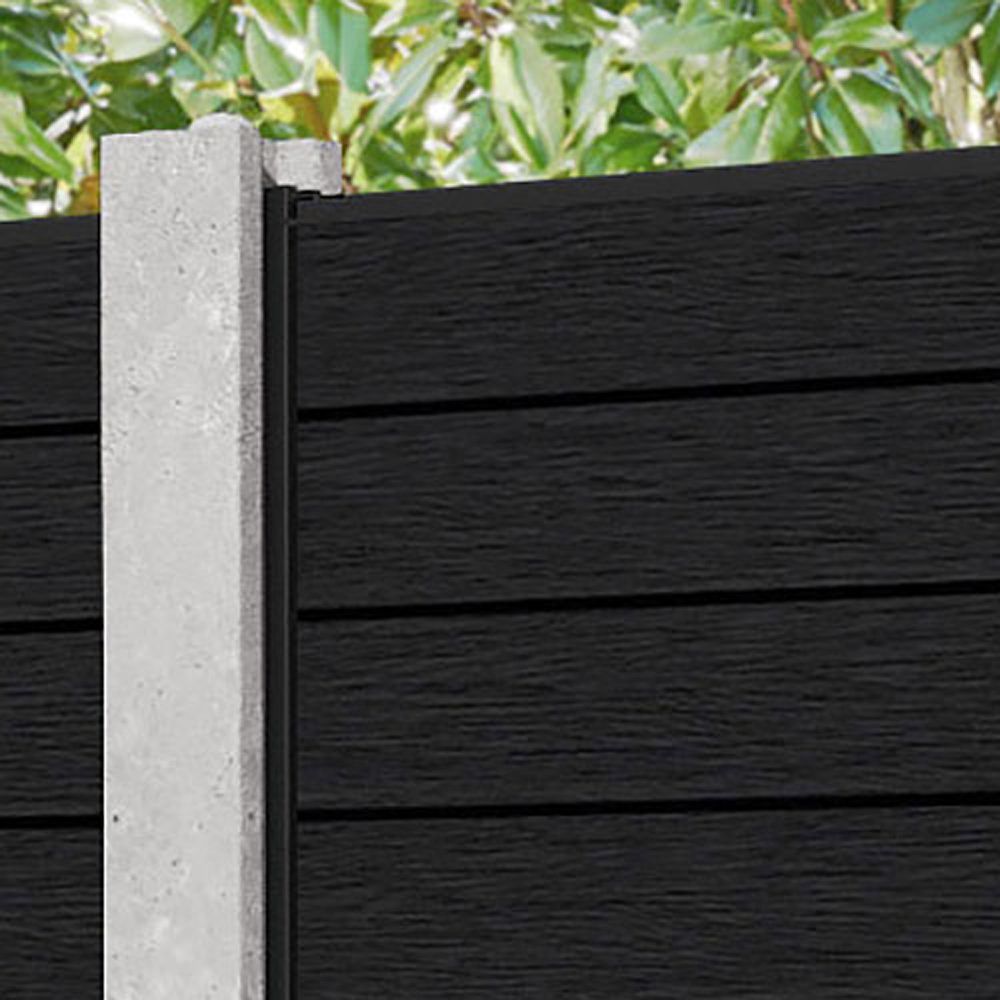 Charles & Ivy Fusion 6ft Black Fence Panel Image 3
