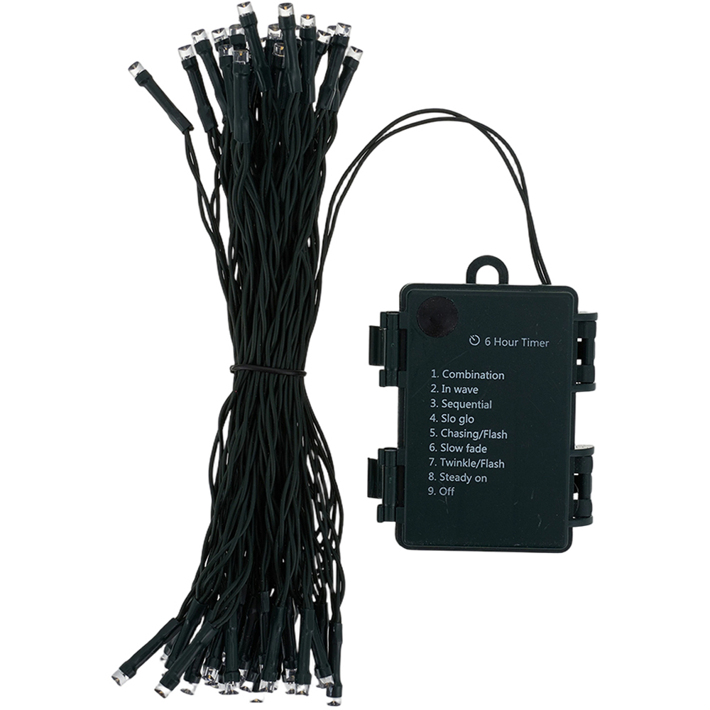 Living and Home Pre-Lit Christmas Planter Bush with Frosted Foliage 60cm 2 Pack Image 6