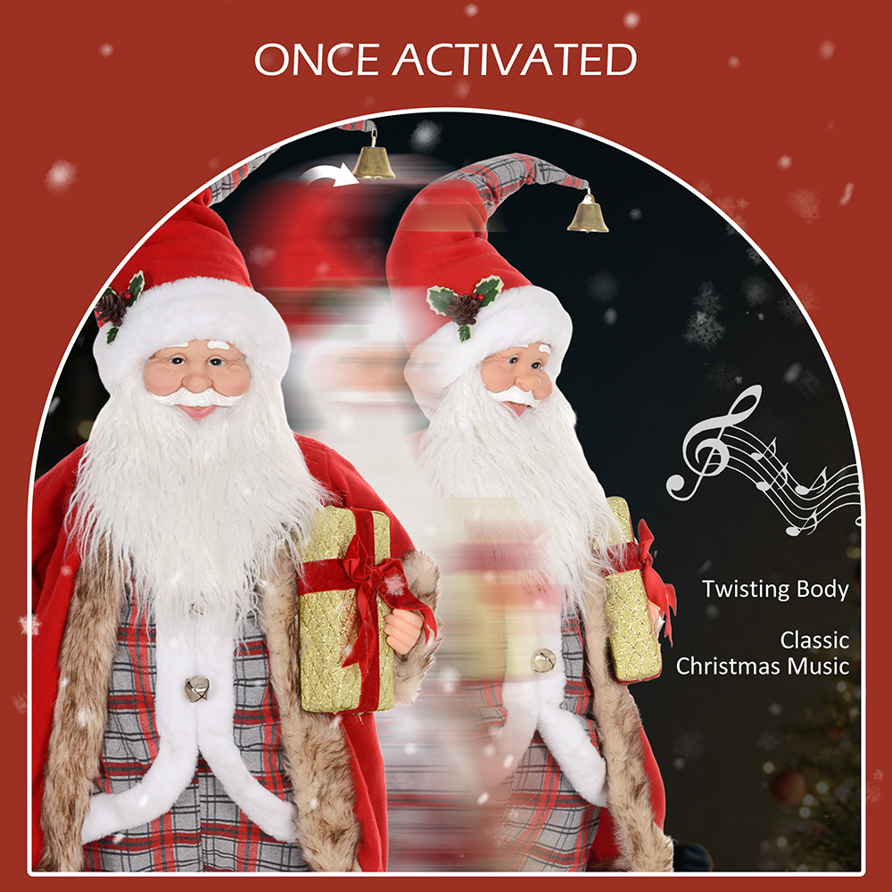 Everglow Animated and Sound Activated Santa Claus 4.6ft | Homebase
